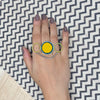 Image of Order Online Jhil Mil hand painted Silver Ring- gonecase.in
