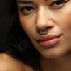 Image of Order online Mandala Hand-Painted Sterling Silver Septum Nose Pin- gonecase.in