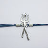 Image of order online Trishool Sterling Silver Cum Pendant Rakhi- gonecase.in